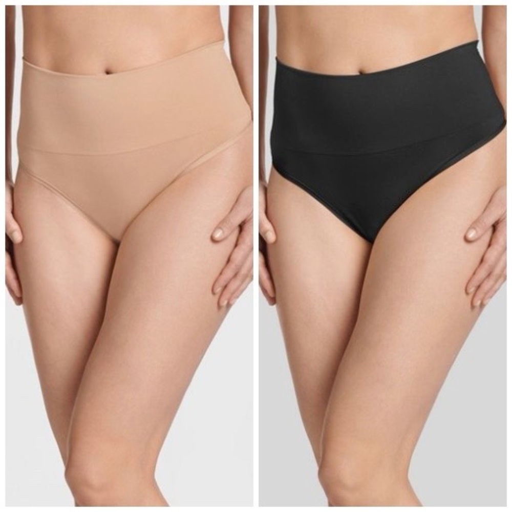 1 BLACK Jockey Slimming Waist Shaping Thong Size Small